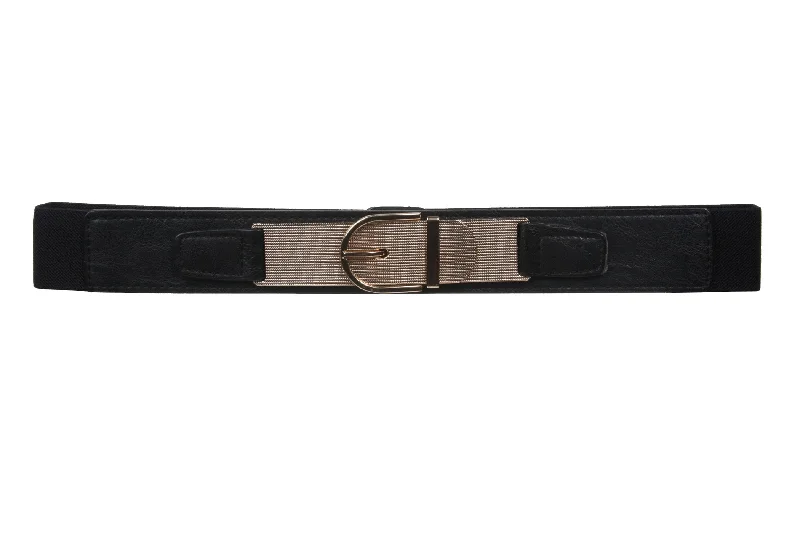 Ladies 1 1/2" Wide High Waist Elastic Fashion Belt Size: One