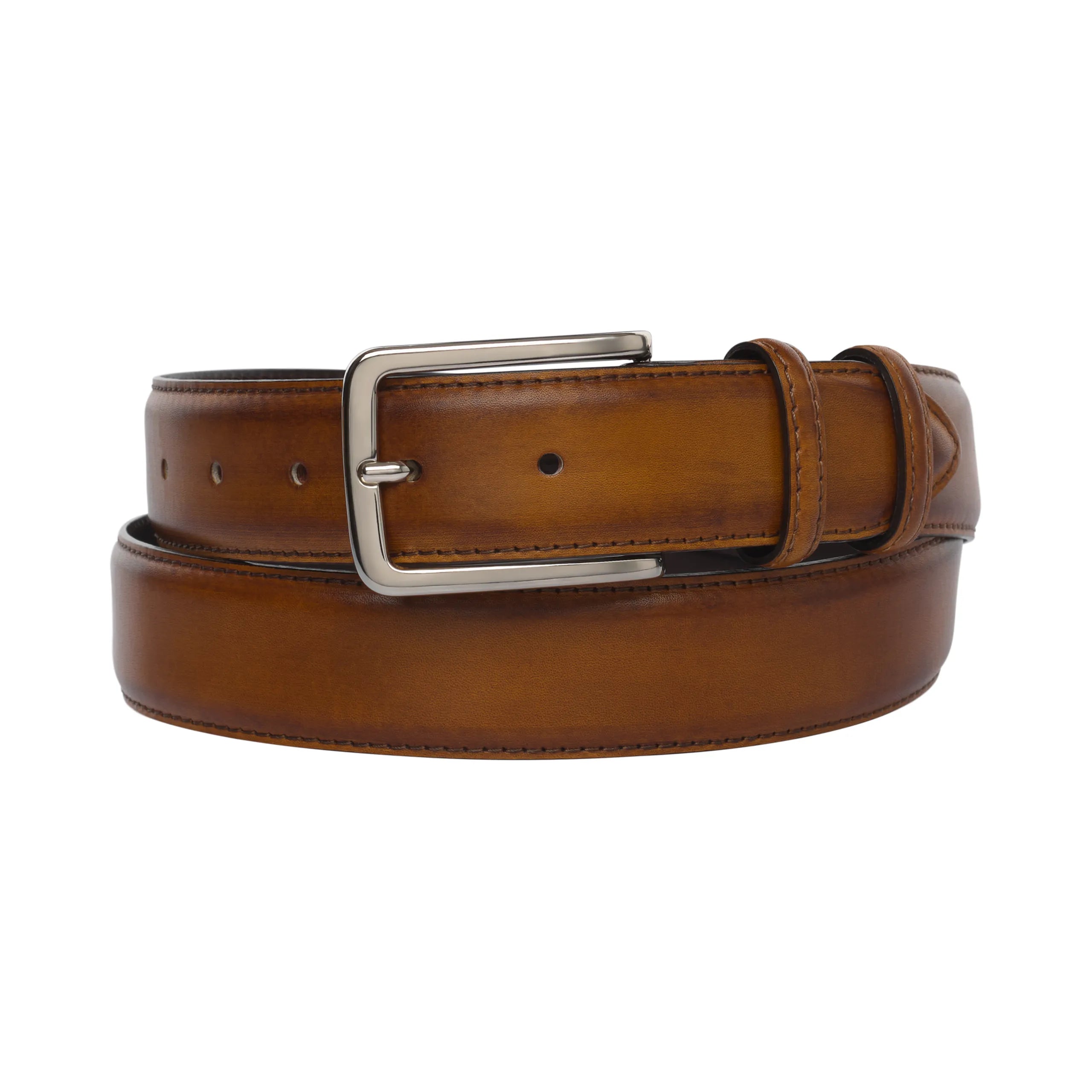 Leather Belt in Peanut Brown