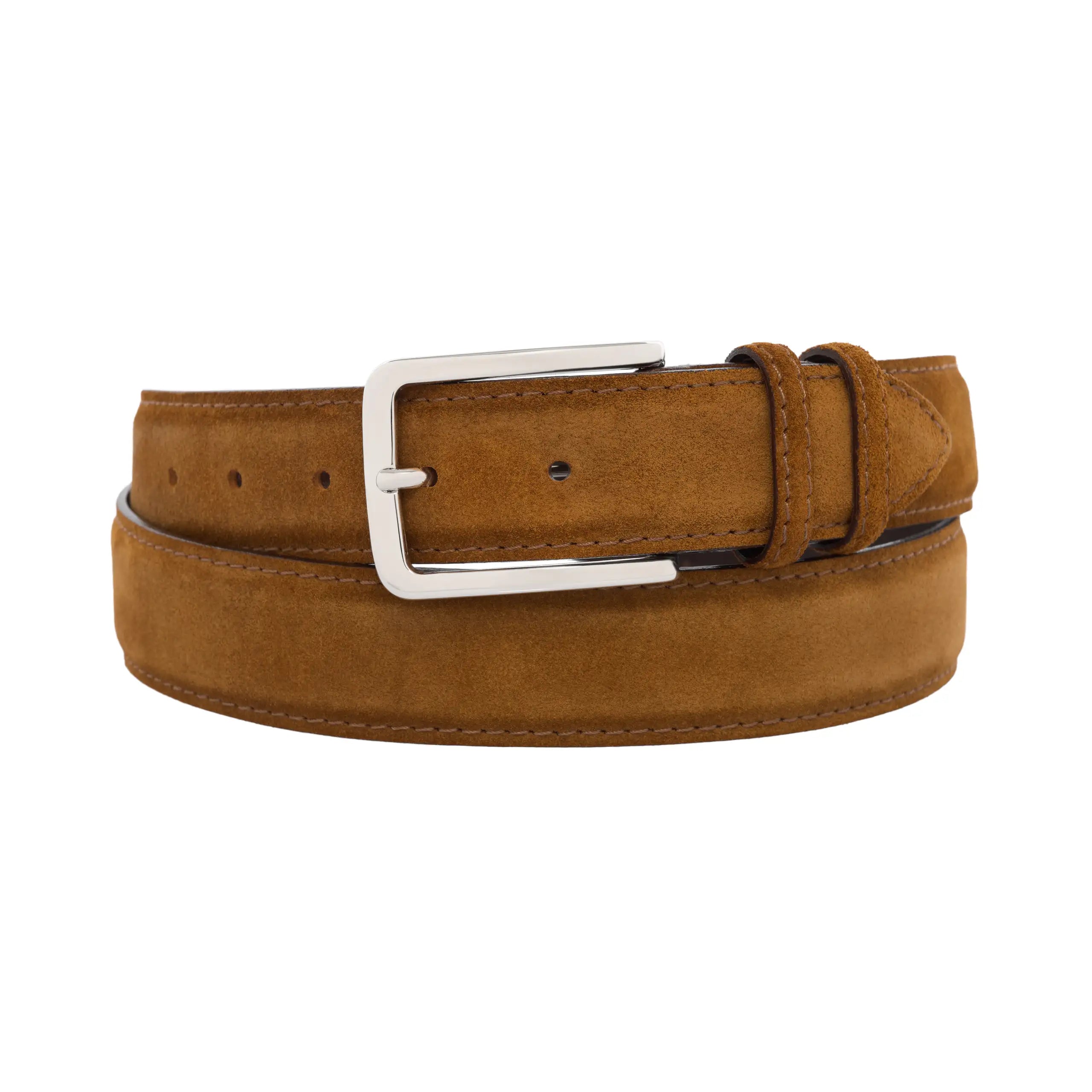 Suede Belt in Sand Brown