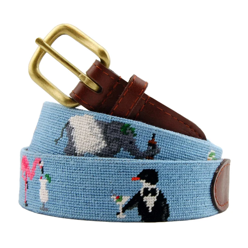 Party Animals Needlepoint Belt