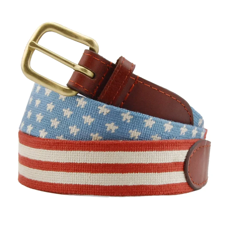 Stars and Stripes Needlepoint Belt