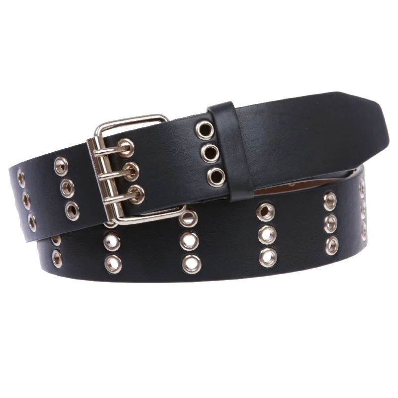 Three Row Grommets Fashion Jean Belt