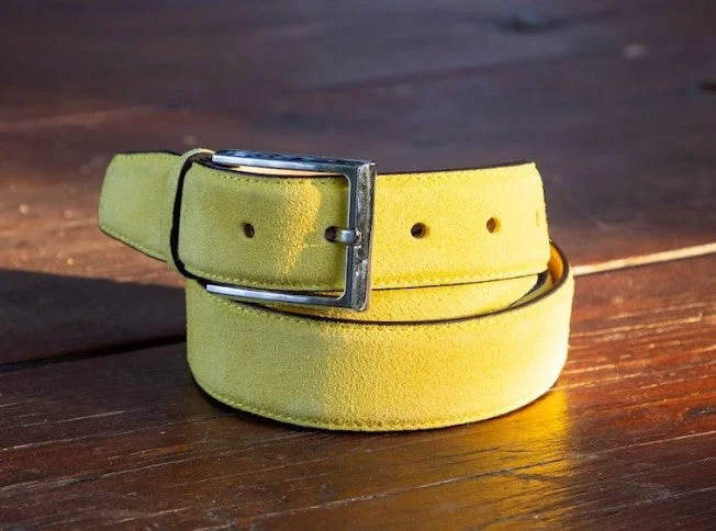 Suede Belt Yellow