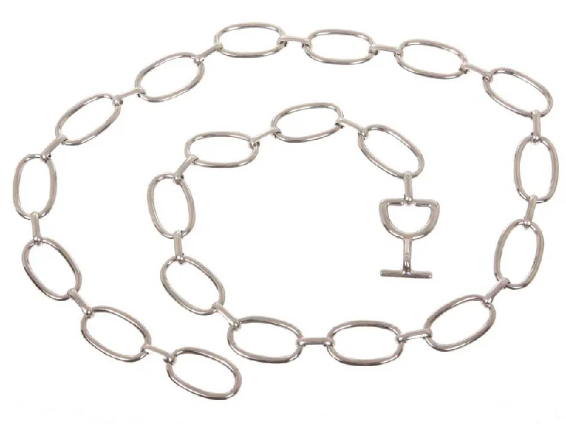 Oval Metal Chain Belt