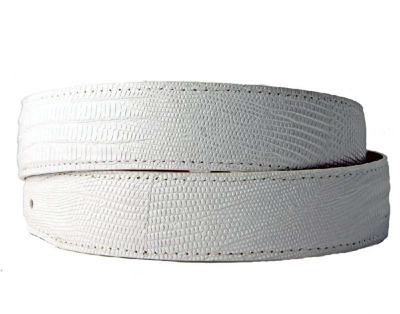 White Lizard Belt Straps