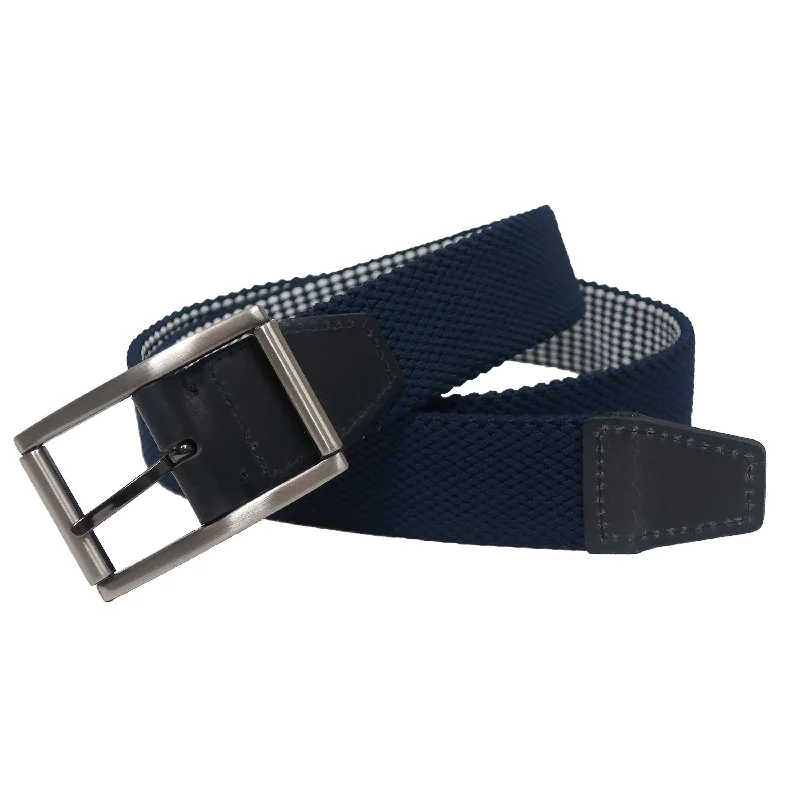 William Reversible Woven Elastic Stretch Belt