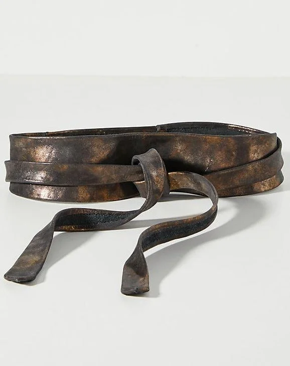 Wrap Leather Belt - Midnight