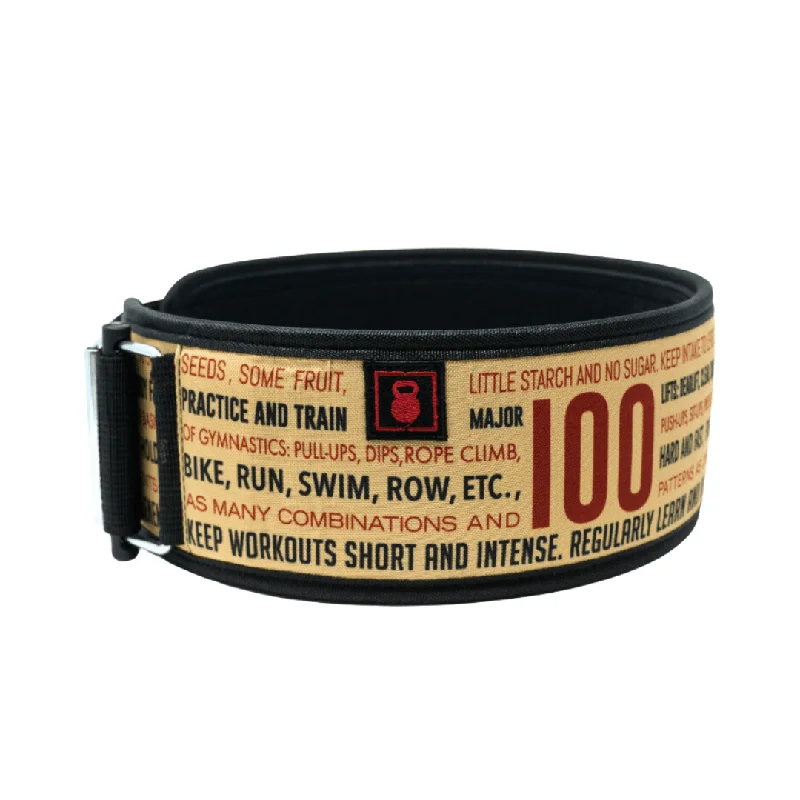 100 Words 4" Weightlifting Belt