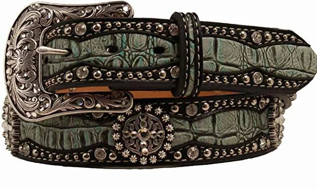 MF Western Ariat Womens Gator Print Leather Belt Style A1516828