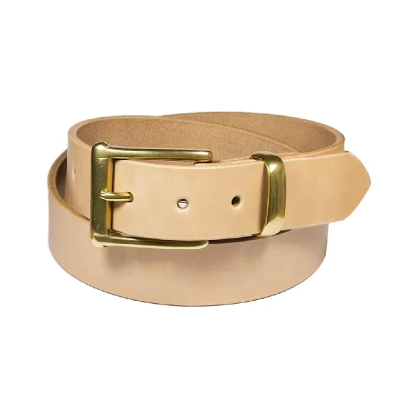 Barnes & Moore Garrison Belt - Natural/Brass