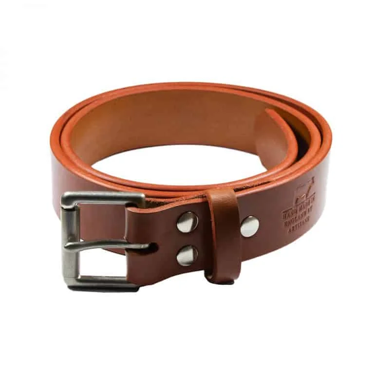 Barnes & Moore Roller Belt - Harness Tan/Nickel