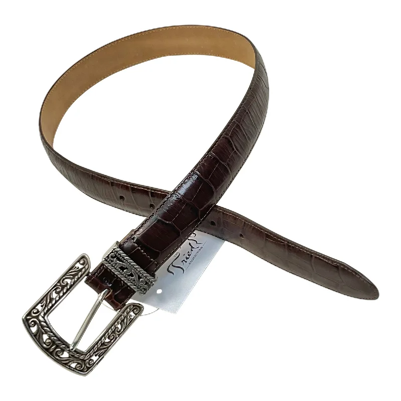 Brighton Belt in Brown Croc - Women's Small