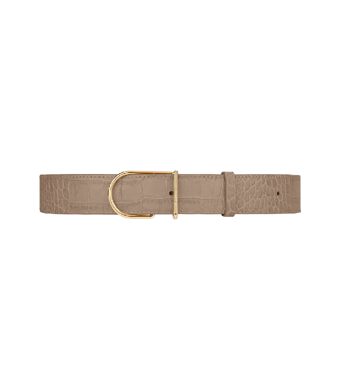 Umi Belt - Taupe Croco Print