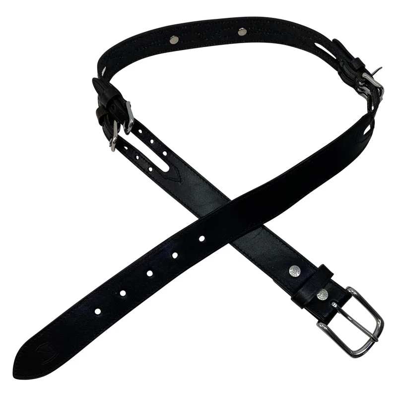 Clever with Leather 'Show Barn' Belt in Black - Women's Small