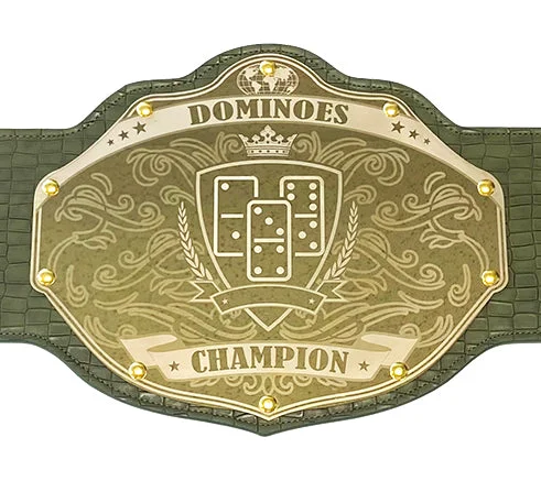 Dominoes Championship Belt - Custom Text