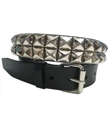 Handmade personalized Custom punk rivet Leather women White black belt