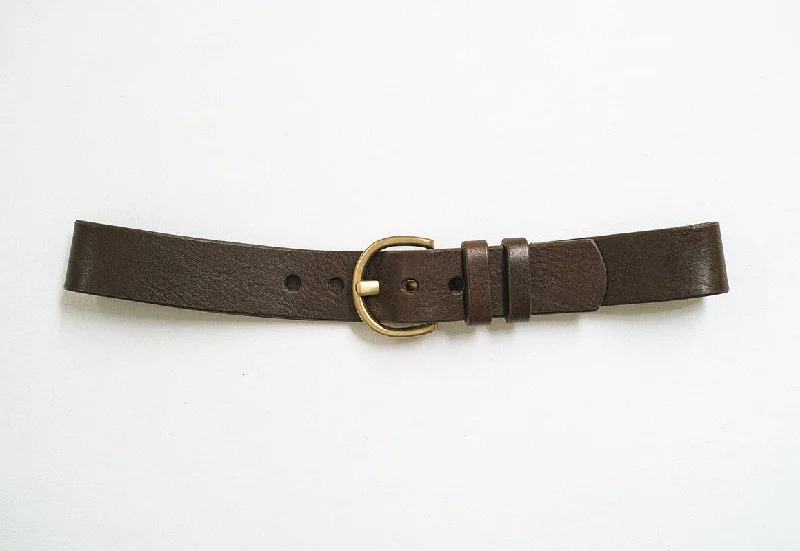 Horseshoe Contour Leather Belt