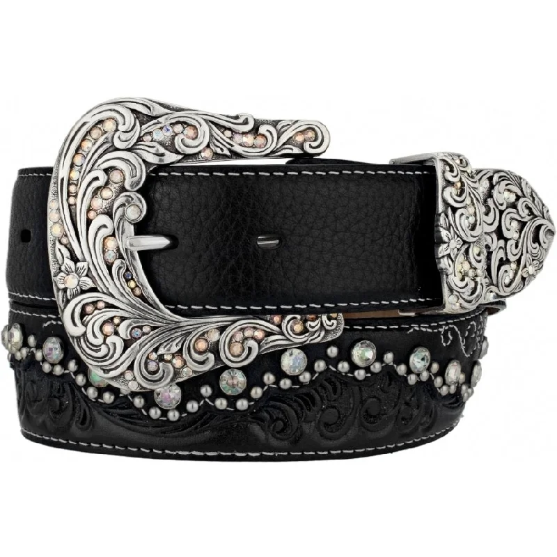 Leegin Tony Lama Black Kaitlyn Crystal Belt Style C50493