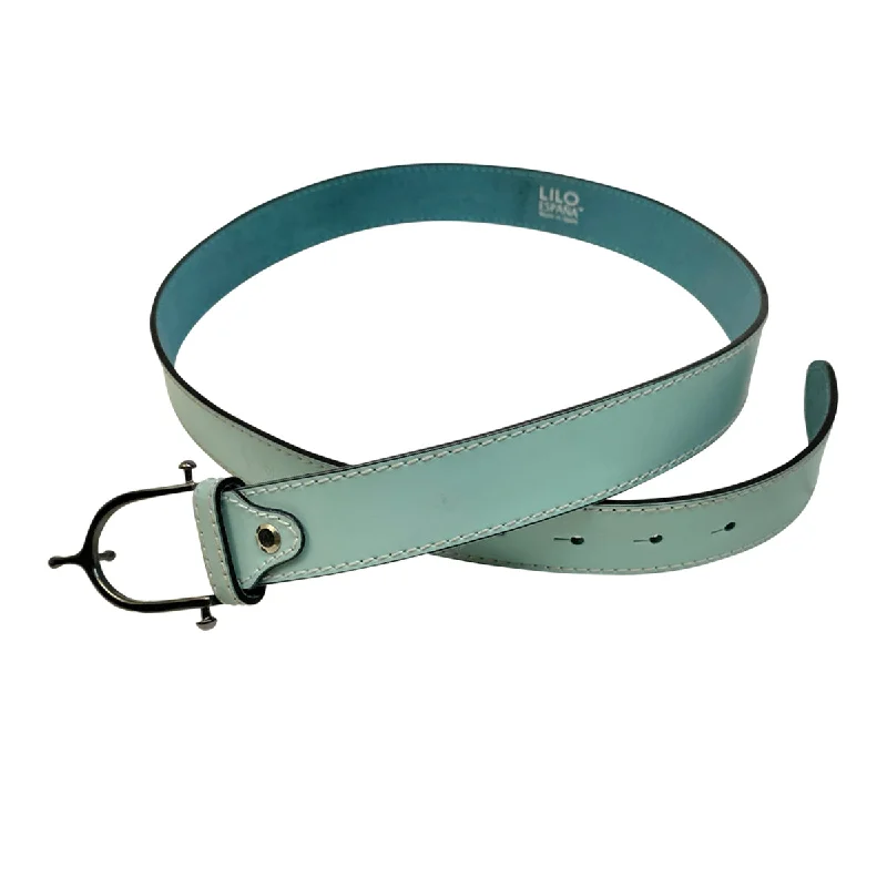 Lilo Espana 1" Inglesa Grande Spur Belt in Sky Blue - Women's Large (34")