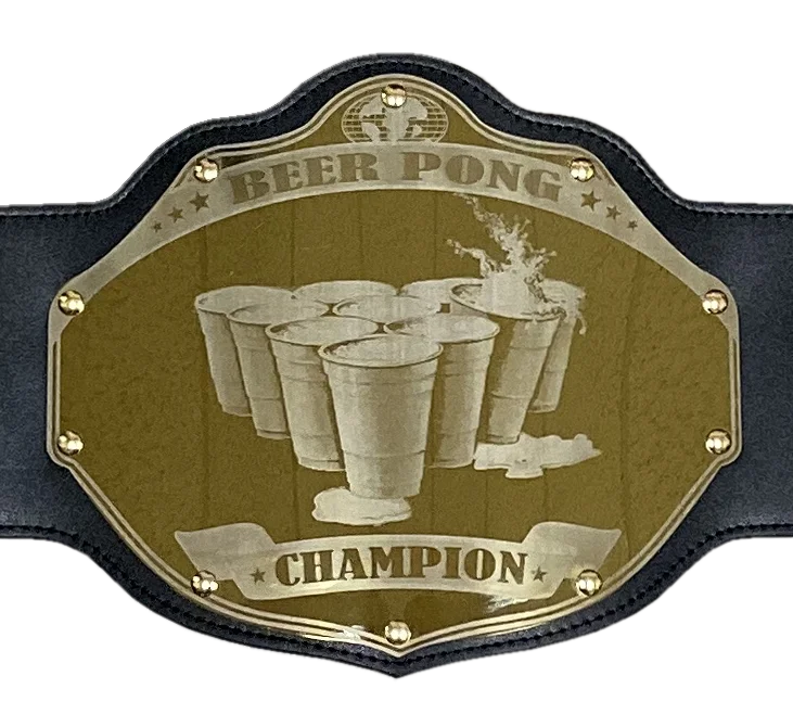 Mini Beer Pong Championship Belt - Custom Text