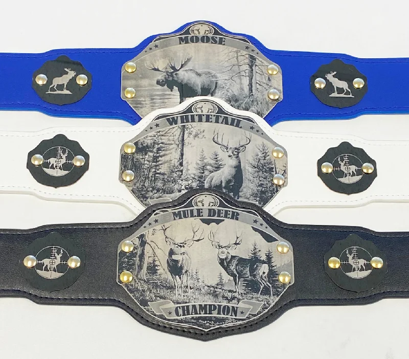 Mini Hunting Championship Belt - Select Animal - Custom Text