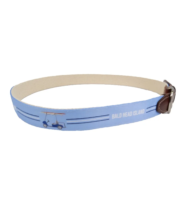 Printed Belt - Light Blue w/ Golf Cart