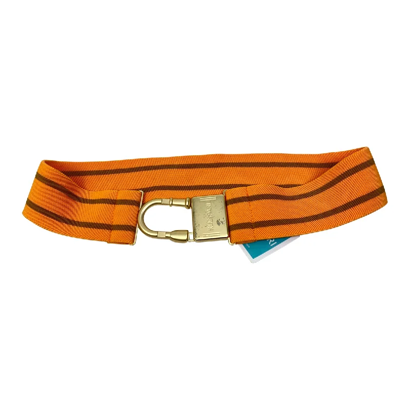 Ruespari Gold Lock Clasp Belt in L’Orange & Saddle - Women's S/M