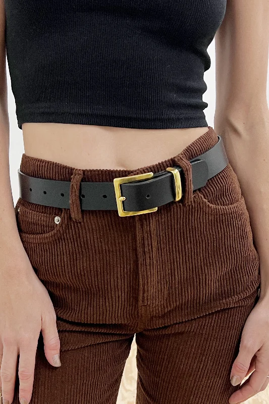 SLIM-WIDE SQUARE BUCKLE BELT METAL KEEPER