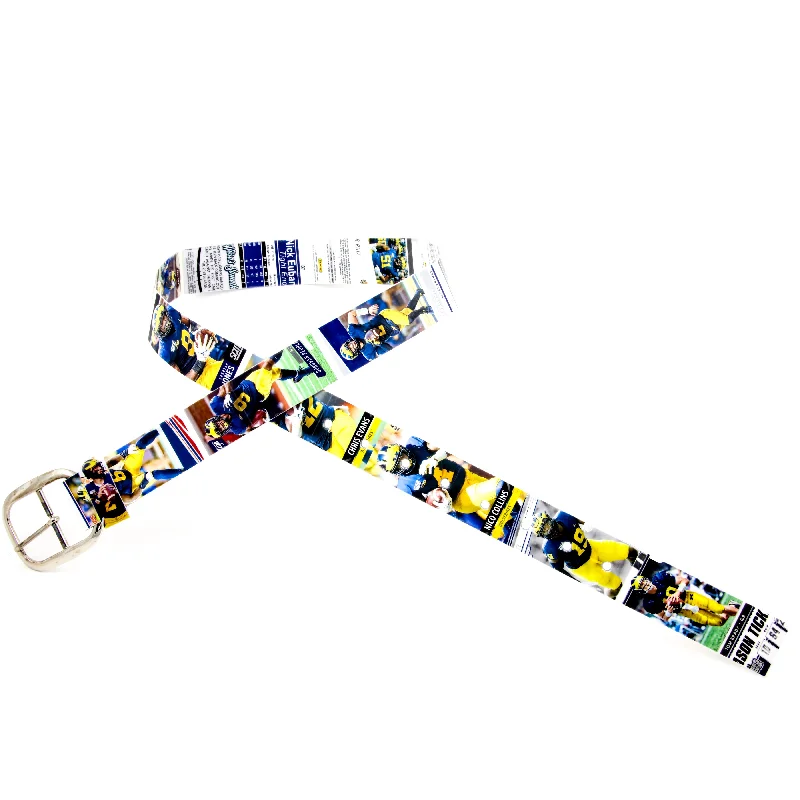 University of Michigan Football Card Belt