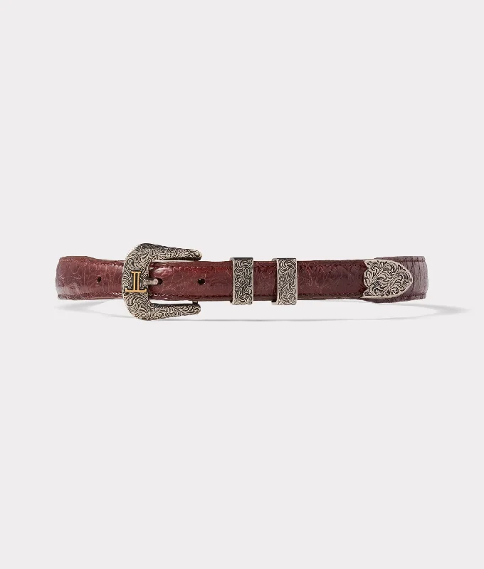 Women's Caiman Tapered Belt :: Sienna