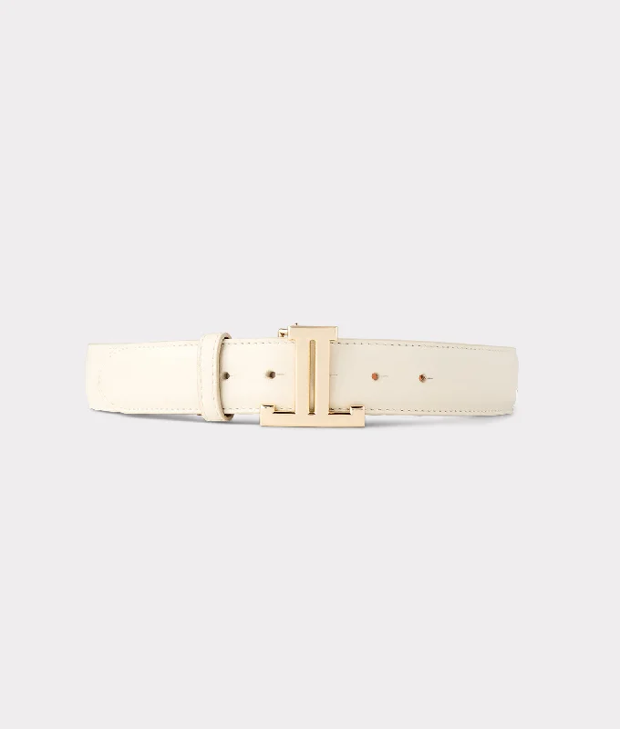 Women's Mirrored L Belt :: Glitz Cream